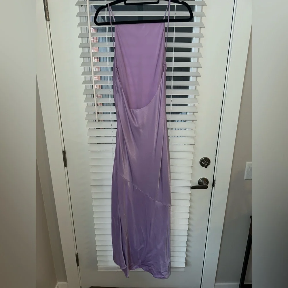 Abercrombie & Fitch Lavender Satin Dress - Picture 4 of 6